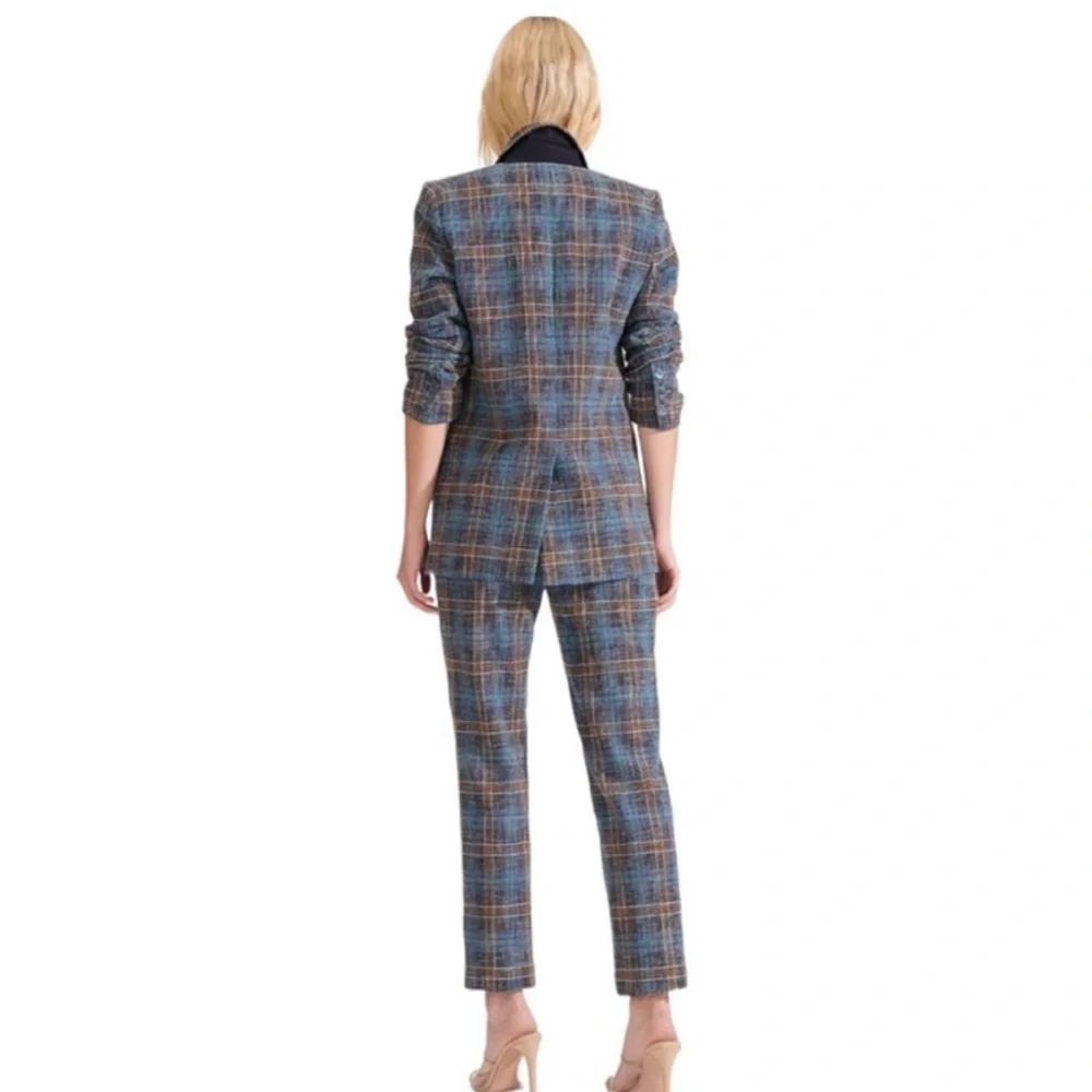 Veronica Beard Martel Dickey Jacket Blue Multi Plaid Blazer size 2 - Picture 14 of 15